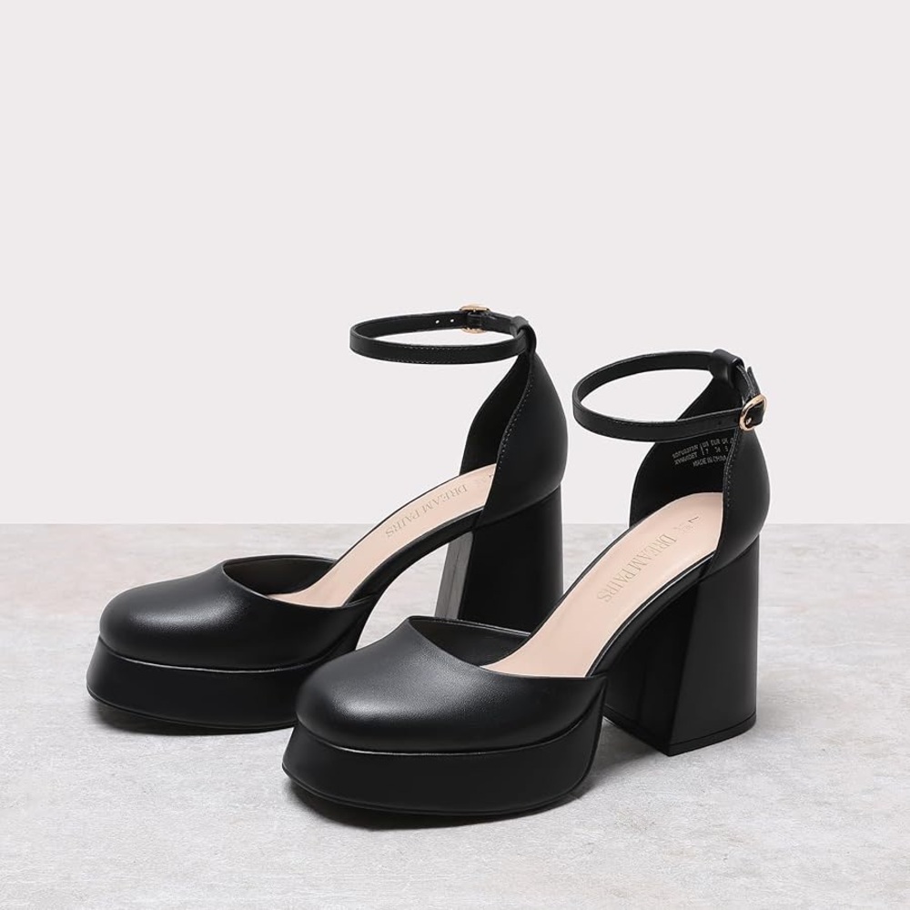 DREAM PAIRS Women's Chunky Platform Heels - Picture 8 of 16